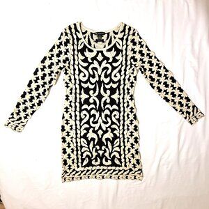 INC International Concepts Womens Size XL Wool Blend Metallic Sweater Dress